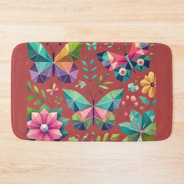 Item preview, Vibrant Geometric Butterflies and Floral Nature designed and sold by PrismWild.