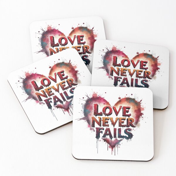 Item preview, Love Never Fails, 1 Corinthians 13 designed and sold by Faithloveshop.