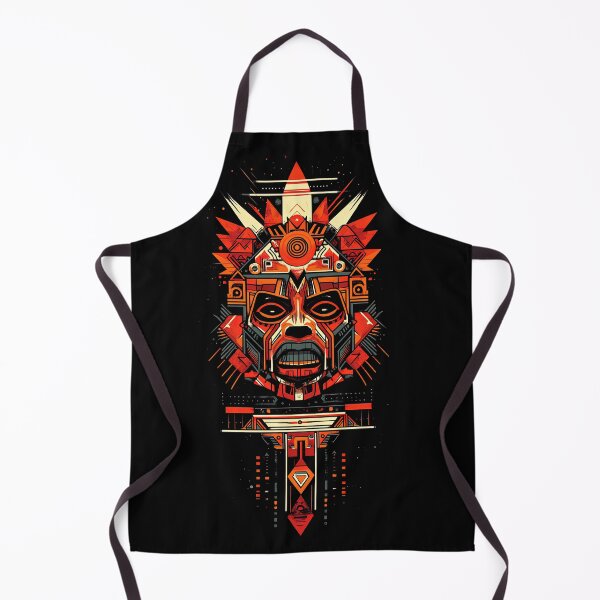 Item preview, Vibrant Abstract Tribal Mask With Geometric Designs designed and sold by LoveLaxmi Arts.