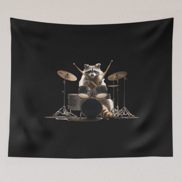 Item preview, Rock'n'Roll Racoon Drummer designed and sold by Mac7734.