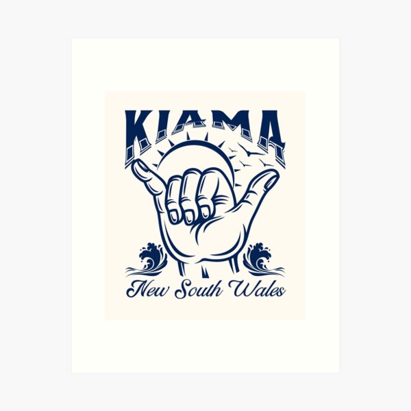 Item preview, Kiama New South Wales Australia Shaka Surf- Navy Blue designed and sold by SurfingLocales.