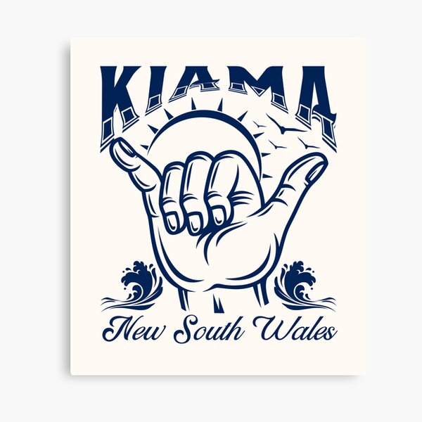 Item preview, Kiama New South Wales Australia Shaka Surf- Navy Blue designed and sold by SurfingLocales.