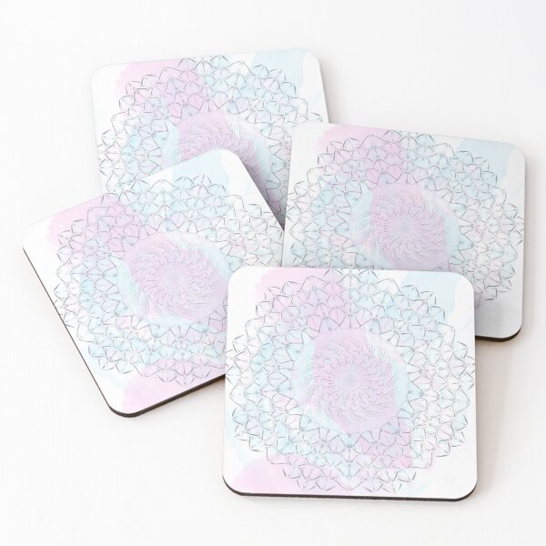 Item preview, Transforming Dragonscale Inkstain Bloom (cotton candy colors) designed and sold by DruidOcelotArt.