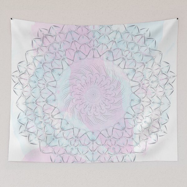 Item preview, Transforming Dragonscale Inkstain Bloom (cotton candy colors) designed and sold by DruidOcelotArt.