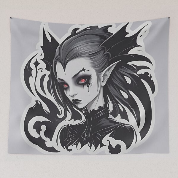 Item preview, Pale Gothic Lady - Goth Girl Portrait designed and sold by MadnessEnvelope.