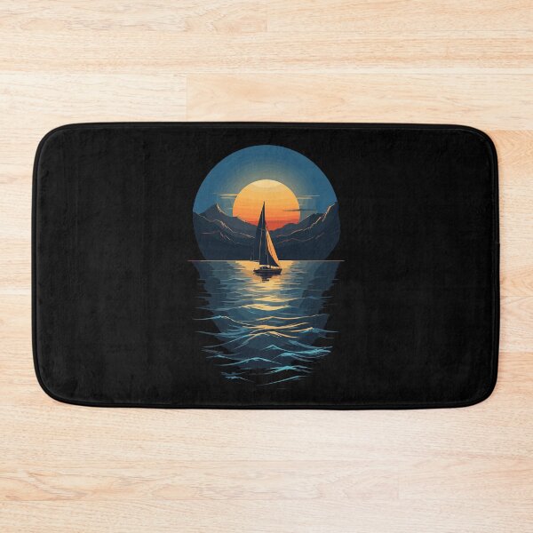Item preview, Sailing Boat Sunset On The Lake Landscape designed and sold by LuminOrb.