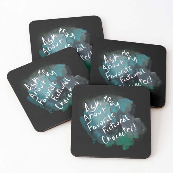 Item preview, Ask Me About My Favorite Fictional Character! (inkstained, White text) designed and sold by DruidOcelotArt.