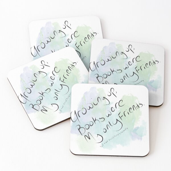 Item preview, Growing Up, Books Were My only Friends (inkstained) designed and sold by DruidOcelotArt.