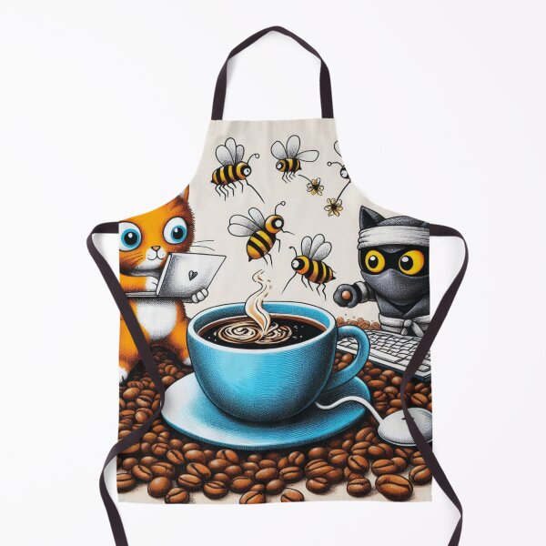 Item preview, Coffee Cat Caper designed and sold by ZenOfAIarts.