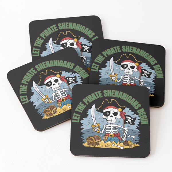 Item preview, Halloween Skull Let The Pirate Shenanigans Begin designed and sold by nanka-art.