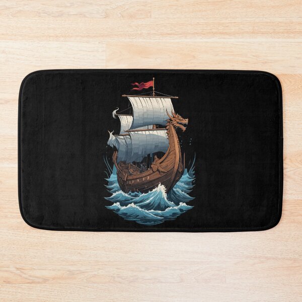 Item preview, Viking Dragon Boat On The High Seas designed and sold by LuminOrb.
