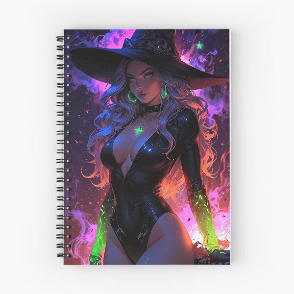 Item preview, Bruja encantadora con magia brillante en llamas oscuras designed and sold by EtherealVisuals.