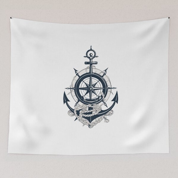 Item preview, Captain Steering Wheel Anchor Sailboat Adventure designed and sold by LuminOrb.