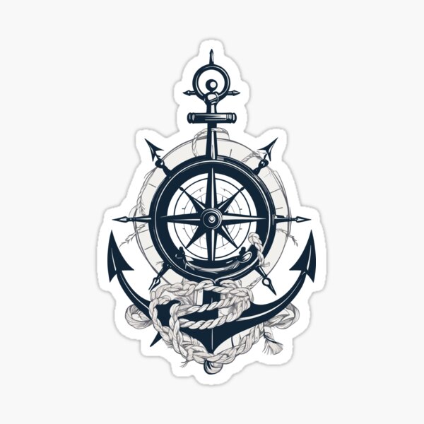 Item preview, Captain Steering Wheel Anchor Sailboat Adventure designed and sold by LuminOrb.