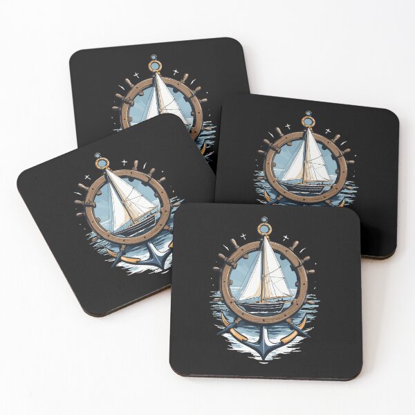 Item preview, Captain Steering Wheel Anchor Sailboat Adventure designed and sold by LuminOrb.