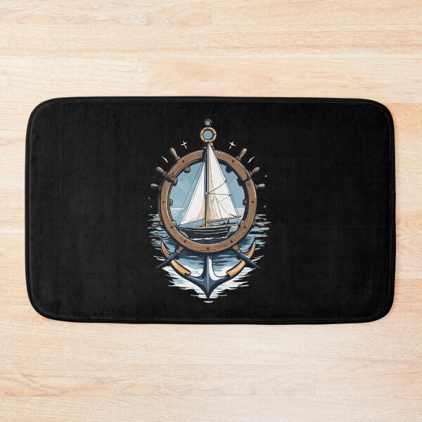 Item preview, Captain Steering Wheel Anchor Sailboat Adventure designed and sold by LuminOrb.