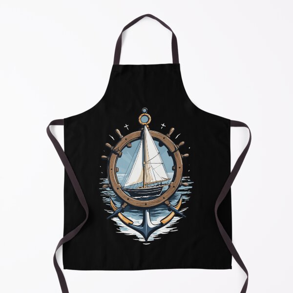 Item preview, Captain Steering Wheel Anchor Sailboat Adventure designed and sold by LuminOrb.