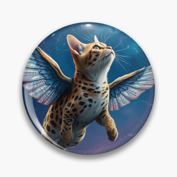 Item preview, Flying ocelot kitty angel  designed and sold by Cottageshop.