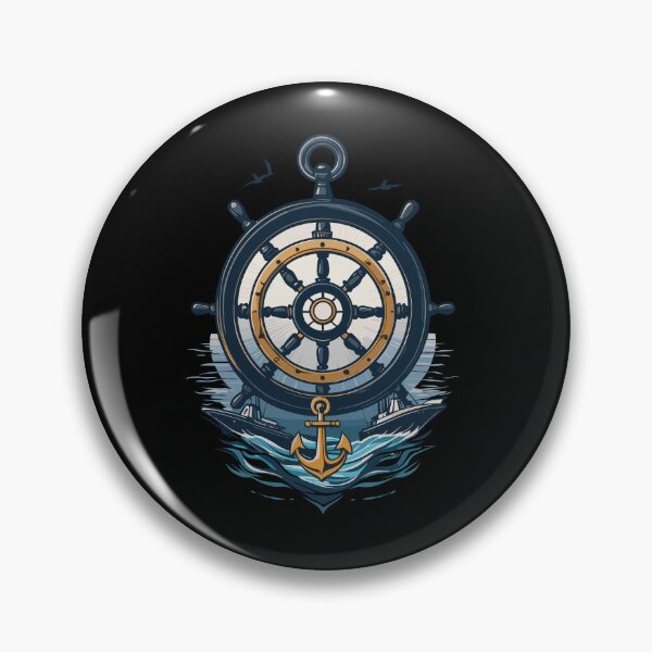 Item preview, Captain Steering Wheel And Anchor Adventure designed and sold by LuminOrb.
