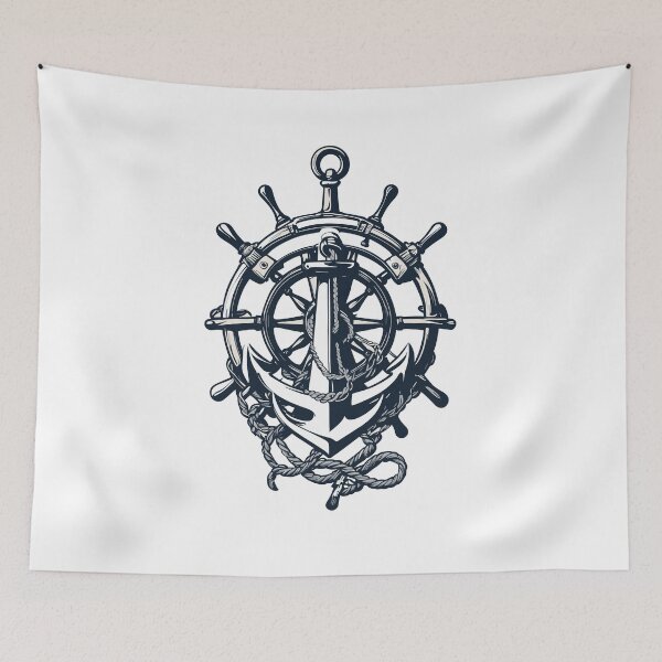 Item preview, Captain Steering Wheel Anchor Adventure Blessing designed and sold by LuminOrb.