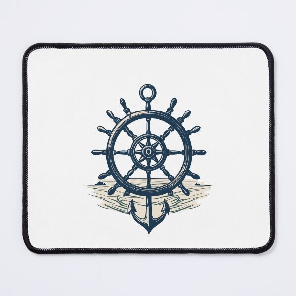 Item preview, Captain Steering Wheel Anchor Sailboat Style designed and sold by LuminOrb.