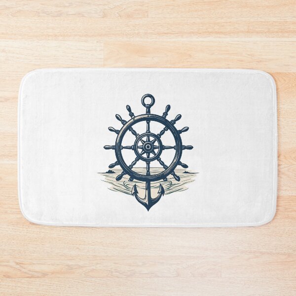Item preview, Captain Steering Wheel Anchor Sailboat Style designed and sold by LuminOrb.