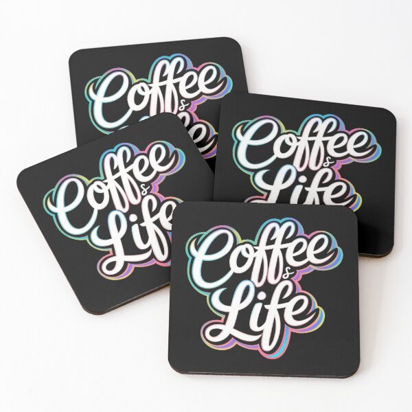 Item preview, Holographic Coffee & Life Typography designed and sold by MonkiFlipp.