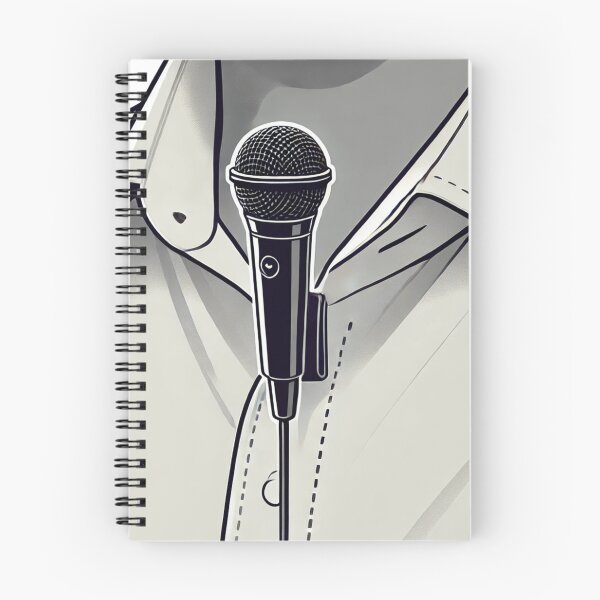 Item preview, microphone attached near the collar of a shirt designed and sold by Thanabordee.