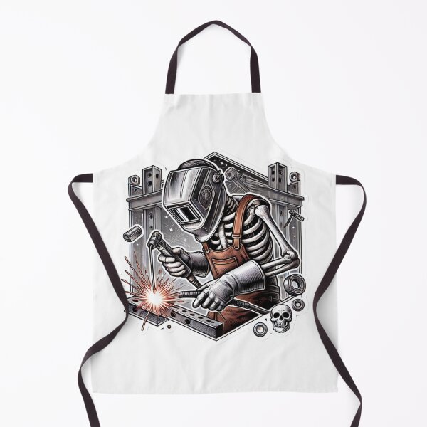 Item preview, Skeleton welder wearing a Welding helmet designed and sold by BrinaandPops.