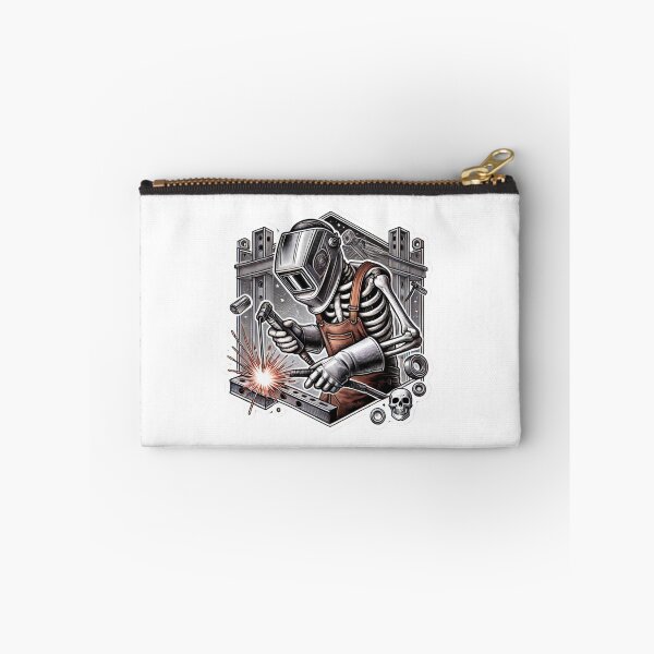 Item preview, Skeleton welder wearing a Welding helmet designed and sold by BrinaandPops.