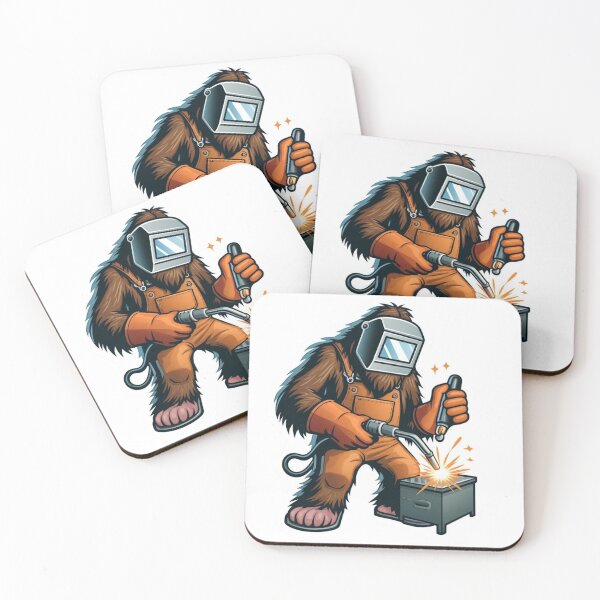 Item preview, Bigfoot welder wearing a Welding helmet designed and sold by BrinaandPops.