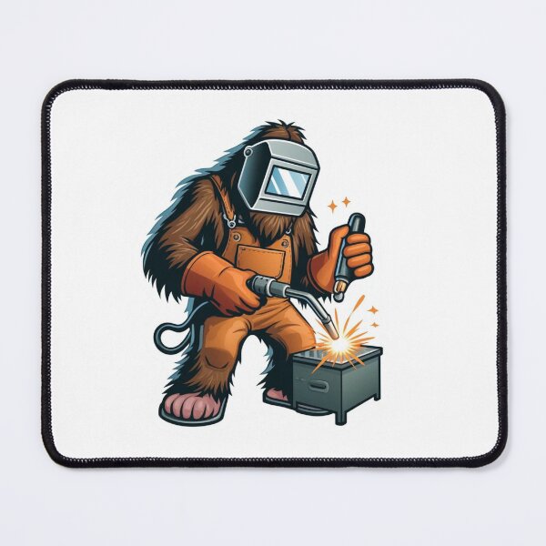 Item preview, Bigfoot welder wearing a Welding helmet designed and sold by BrinaandPops.