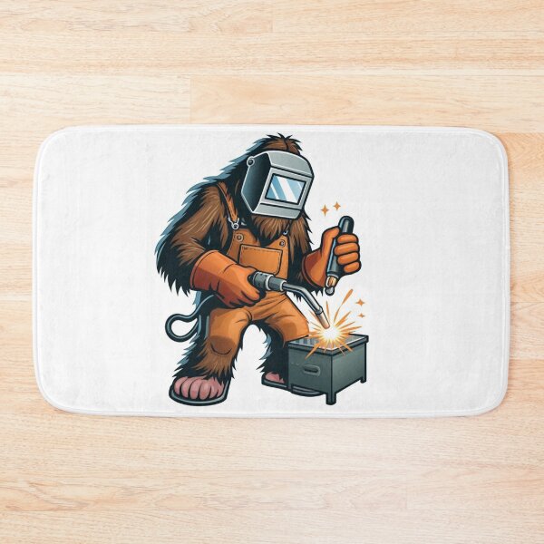 Item preview, Bigfoot welder wearing a Welding helmet designed and sold by BrinaandPops.