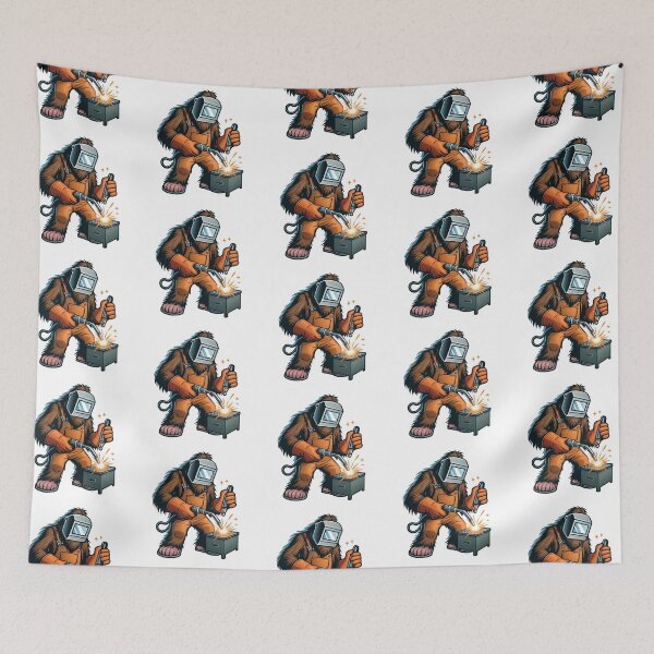 Item preview, Bigfoot welder wearing a Welding helmet designed and sold by BrinaandPops.