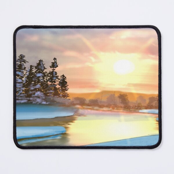 Item preview, Golden Sunset on a Frozen River  designed and sold by NovaAspynArts.