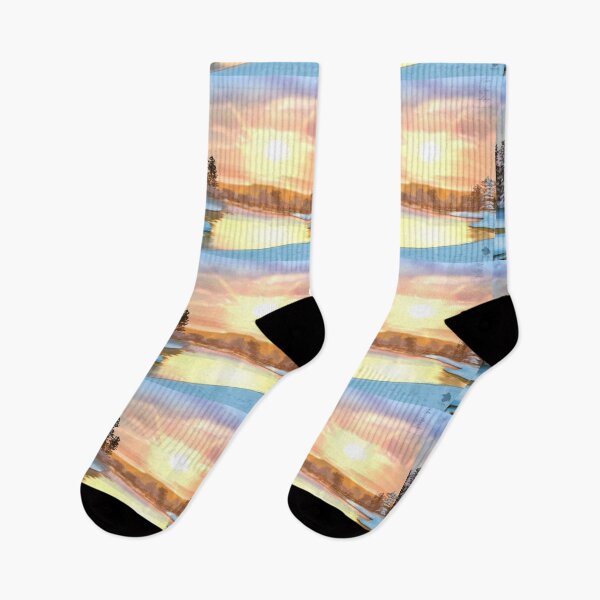 Item preview, Golden Sunset on a Frozen River  designed and sold by NovaAspynArts.