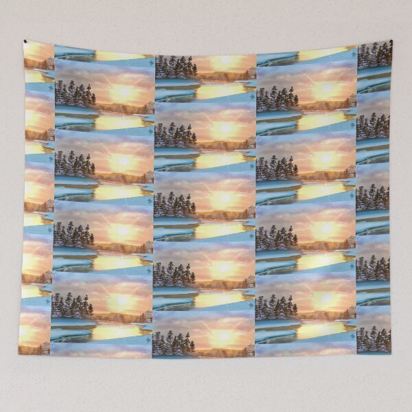 Item preview, Golden Sunset on a Frozen River  designed and sold by NovaAspynArts.