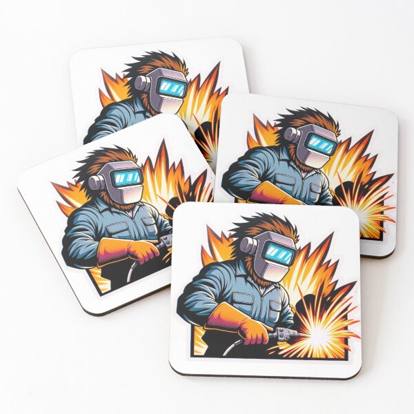 Item preview, Bigfoot welder wearing a Welding helmet designed and sold by BrinaandPops.