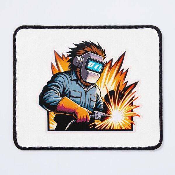 Item preview, Bigfoot welder wearing a Welding helmet designed and sold by BrinaandPops.