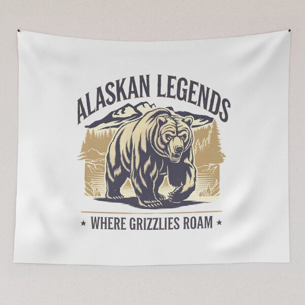 Item preview, ALASKAN LEGENDS - WHERE GRIZZLIES ROAM designed and sold by justyna-s28.