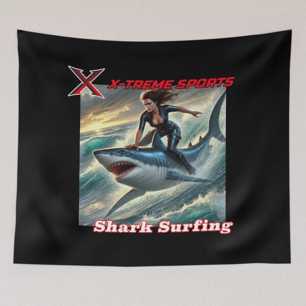 Item preview, Extreme Sports - Shark Surfing designed and sold by Sunrise427.