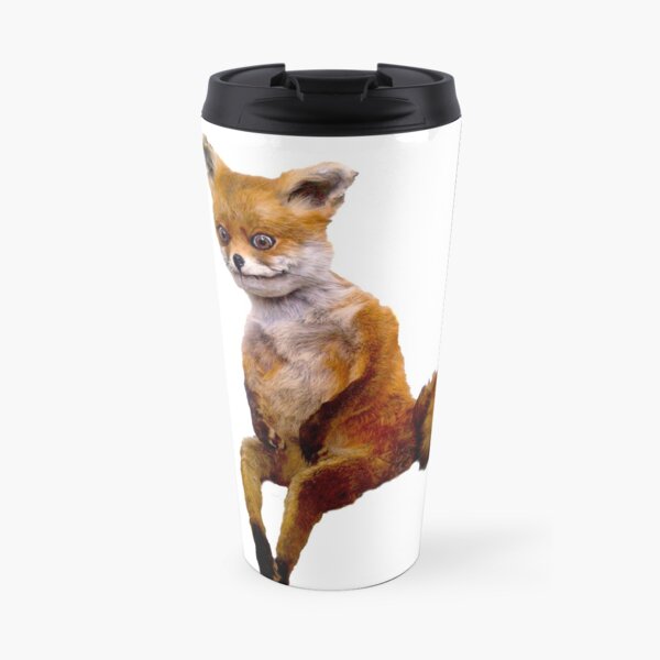 Stoned fox the Taxidermy Fox Meme Travel Mug