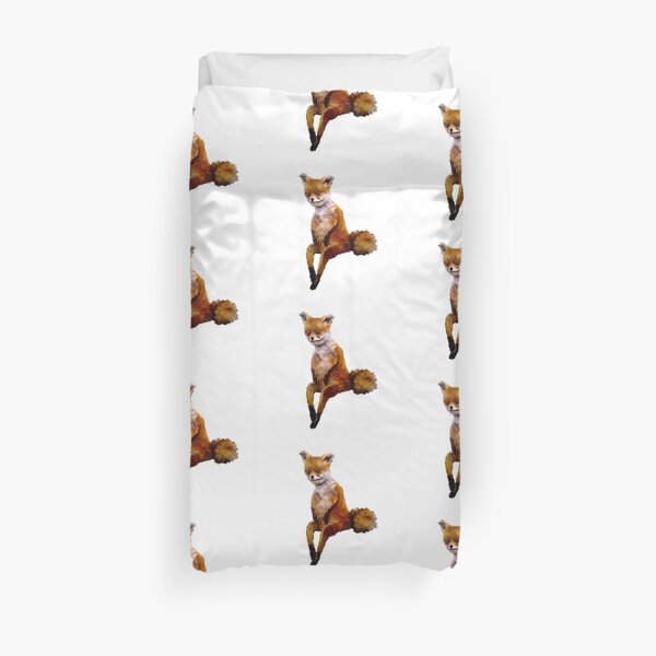 Stoned fox the Taxidermy Fox Meme Duvet Cover