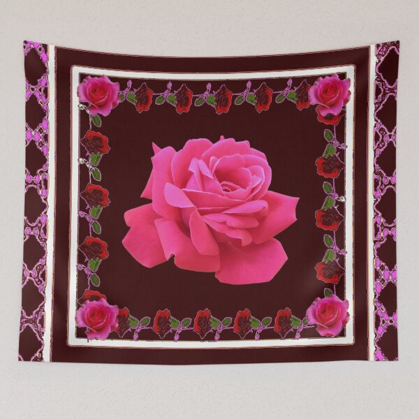 Item preview,  ORNATE BURGUNDY & PINK ROSE  ABSTRACT   designed and sold by sharlesart.