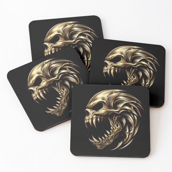 Item preview, Metallic Gold Predator Skull designed and sold by Mark Cannon.
