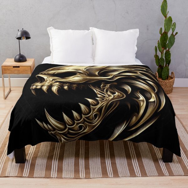 Item preview, Metallic Gold Predator Skull designed and sold by Mark Cannon.