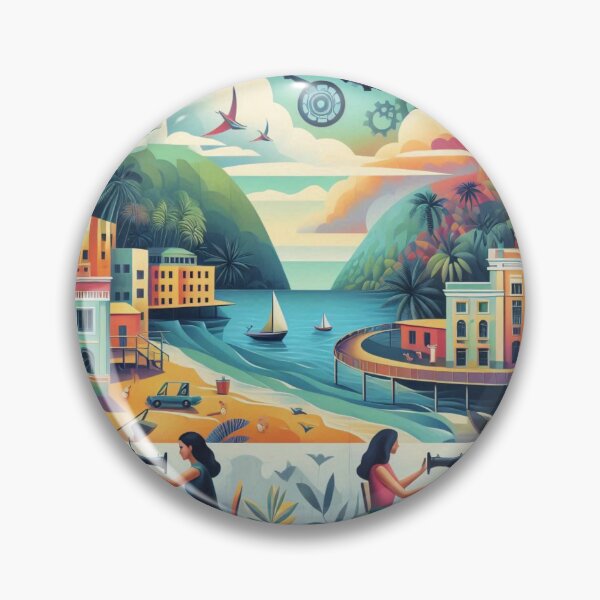 Item preview, Manufacture's Seaside Town designed and sold by ZenOfAIarts.