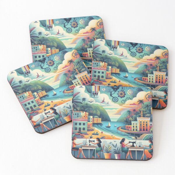 Item preview, Manufacture's Seaside Town designed and sold by ZenOfAIarts.