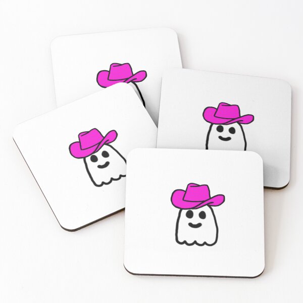 Item preview, ghost in a pink cowboy hat designed and sold by lovesimplicity1.