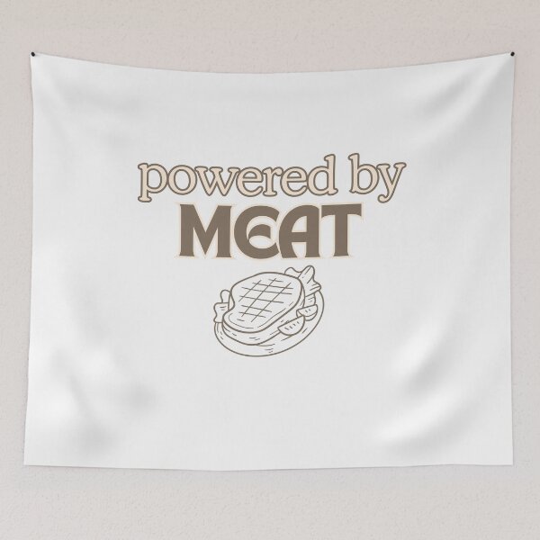 Item preview, Powered by Meat Carnivore Diet Design designed and sold by MimsTees.